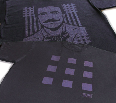 TOSHIE T-Shirt - 9 square black and TOSHIE T-Shirt - Icon black